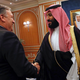 U.S. Secretary of State Mike Pompeo shakes hands with the Saudi Crown Prince Mohammed bin Salman in Riyadh, Saudi Arabia on Tuesday, October 16, 2018